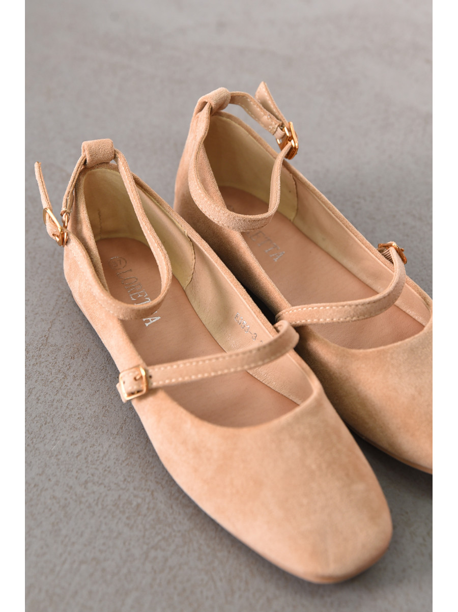 Балетки женские светло-бежевого цвета Е353-3 212133C