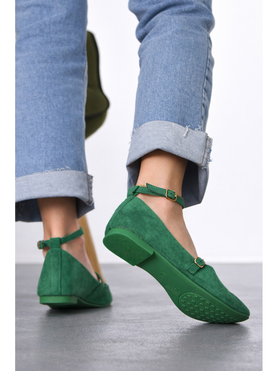 Балетки женские зеленого цвета Е353-5 212134C