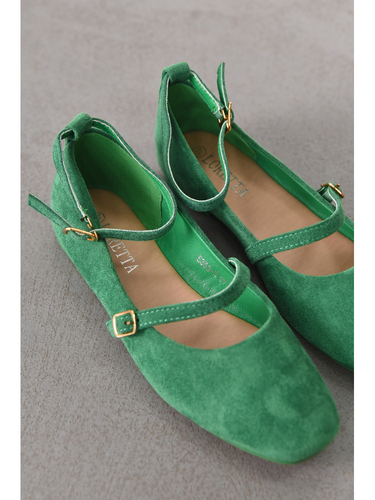 Балетки женские зеленого цвета Е353-5 212134C