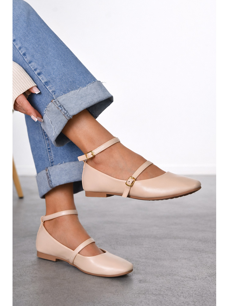 Балетки женские светло-бежевого цвета Е353-7 212135C