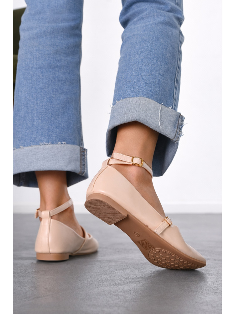 Балетки женские светло-бежевого цвета Е353-7 212135C