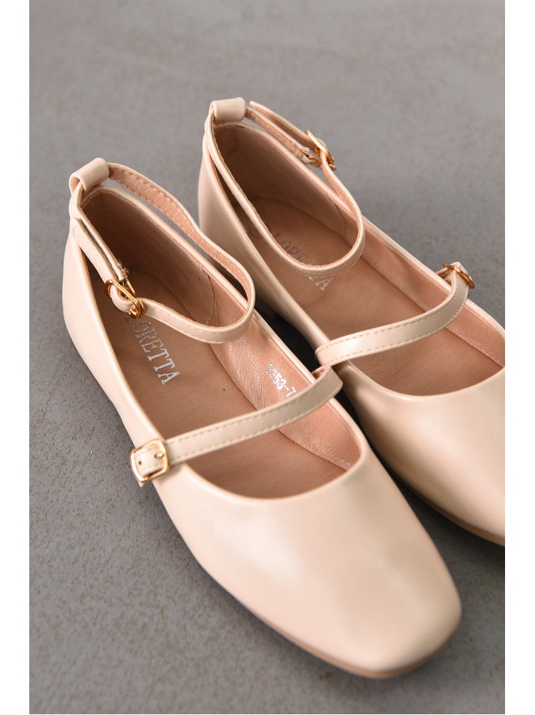 Балетки женские светло-бежевого цвета Е353-7 212135C