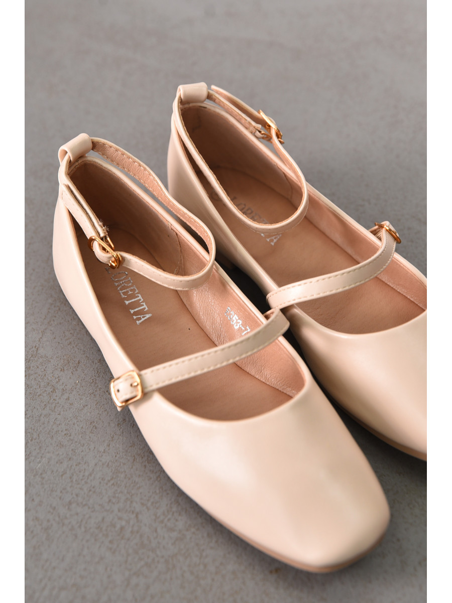 Балетки женские светло-бежевого цвета Е353-7 212135C