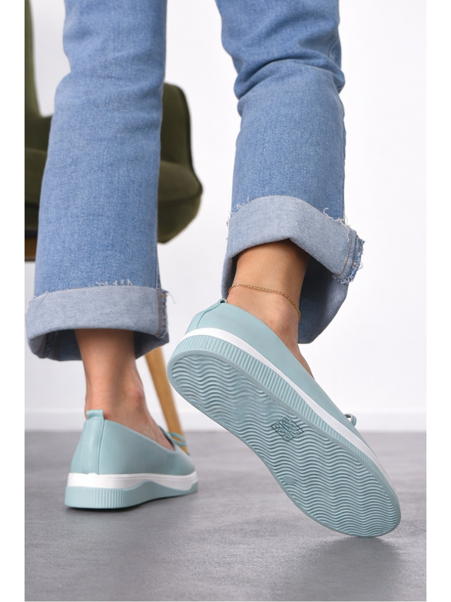 Туфли-лоферы женские голубого цвета Х328-3 212138C