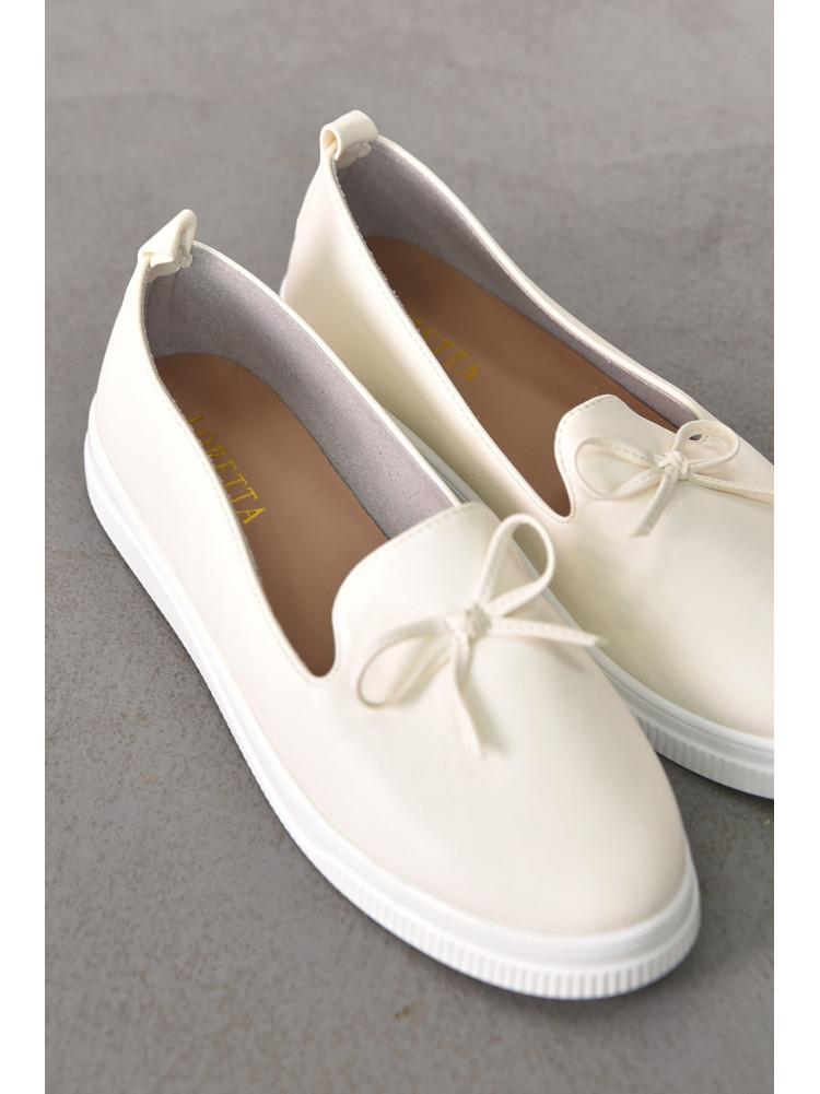 Туфли-лоферы женские белого цвета Х328-2 212139C