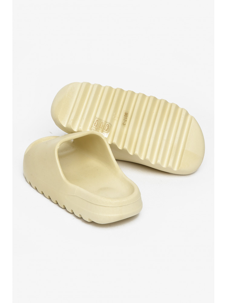 Шлепанцы резиновые женские бежевого цвета 9017-3 212140C