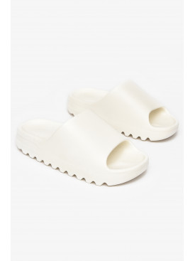 Шлепанцы резиновые женские белого цвета 9017- 212141C