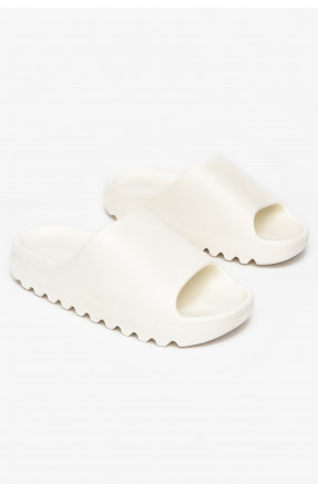 Шлепанцы резиновые женские белого цвета 9017- 212141C Шлепанцы резиновые женские белого цвета 9017- 212141C