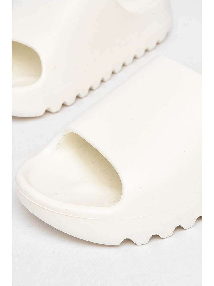 Шлепанцы резиновые женские белого цвета 9017- 212141C