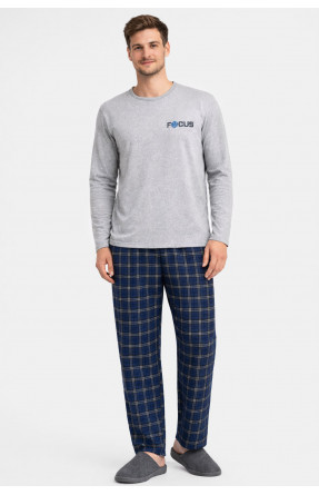 Пижама мужская серого цвета с принтом 16481 212142C