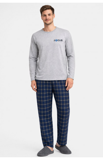 Пижама мужская серого цвета с принтом 16481 212142C