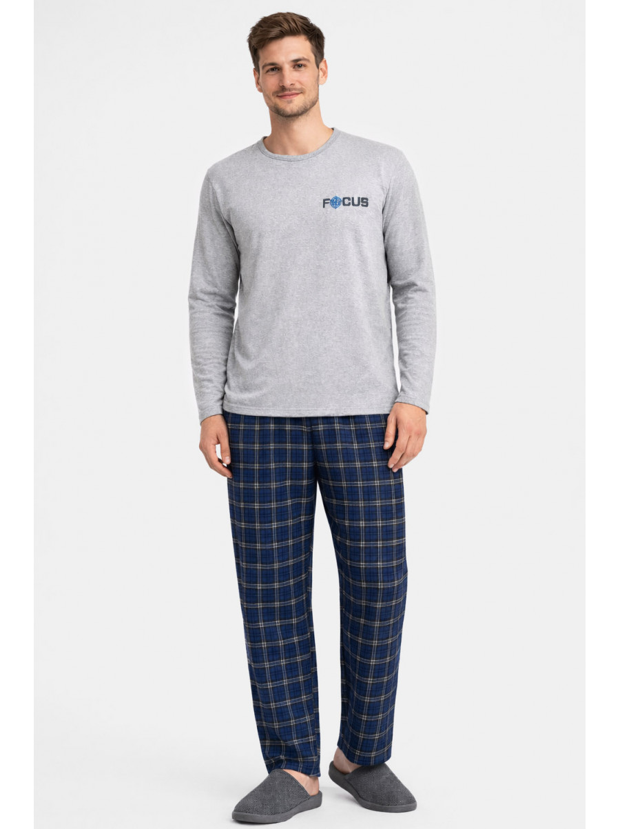 Пижама мужская серого цвета с принтом 16481 212142C