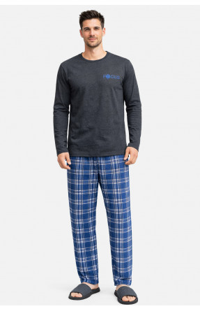 Пижама мужская тёмно-серого цвета с принтом 16481 212143C