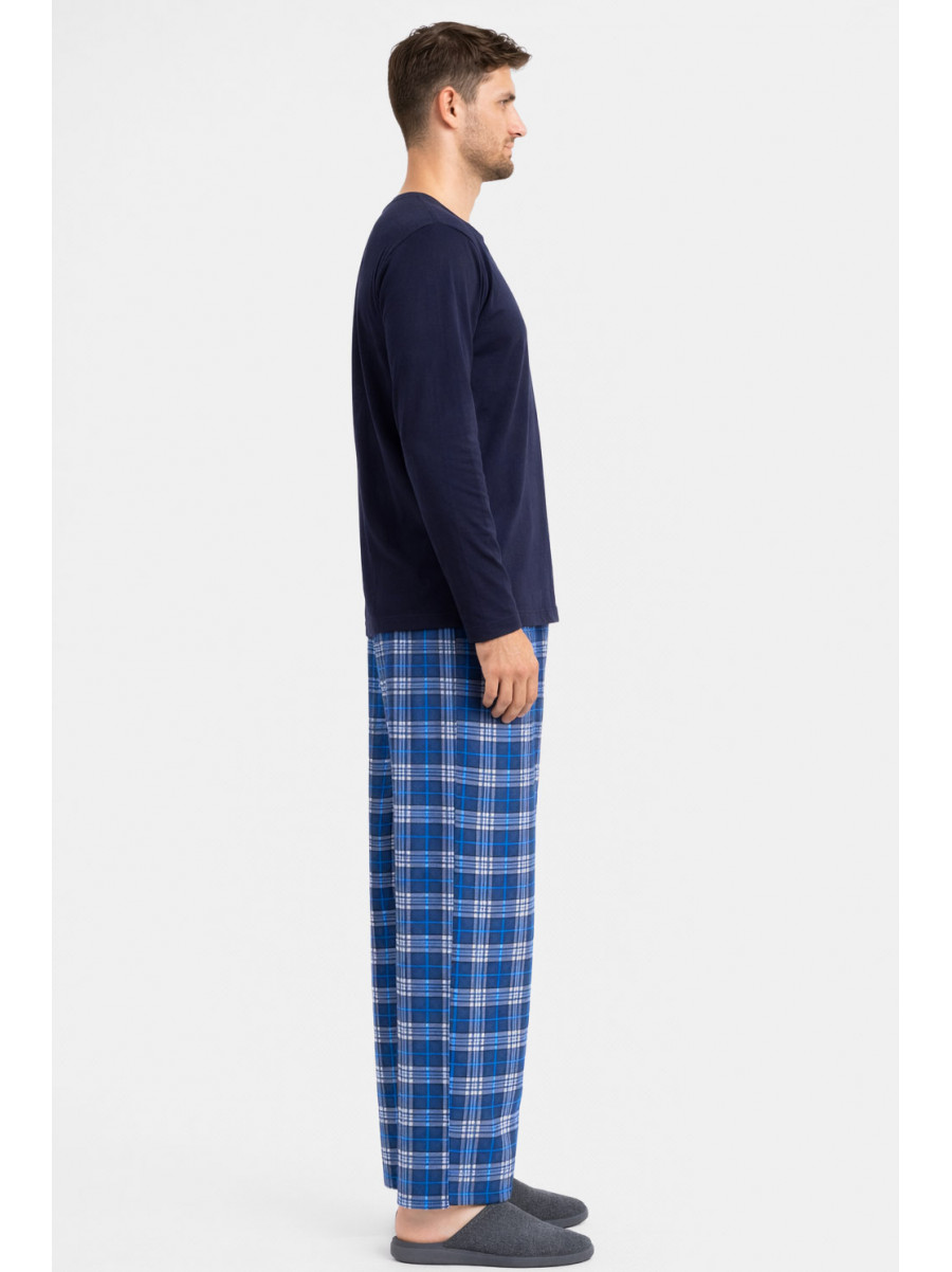 Пижама мужская тёмно-синего цвета с принтом 16481 212145C