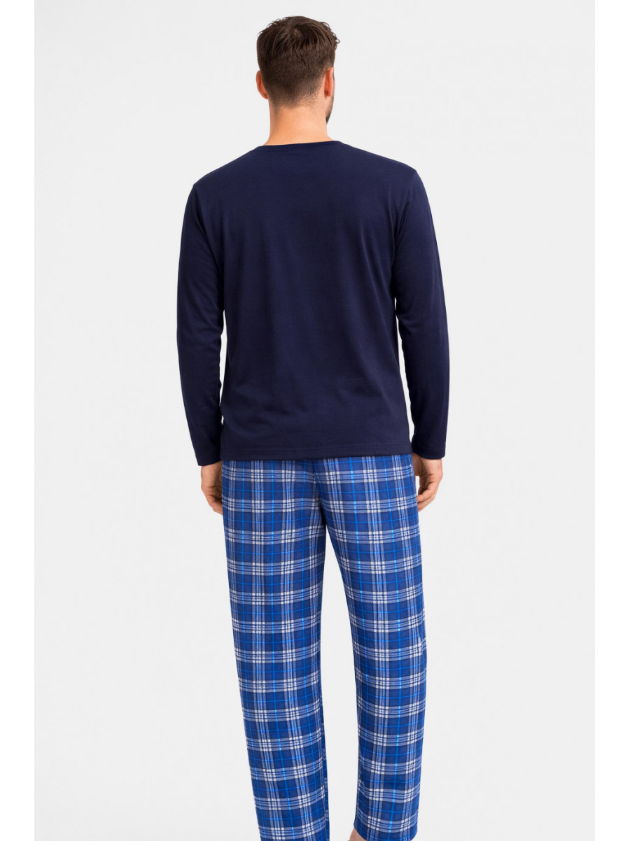 Пижама мужская тёмно-синего цвета с принтом 16481 212145C