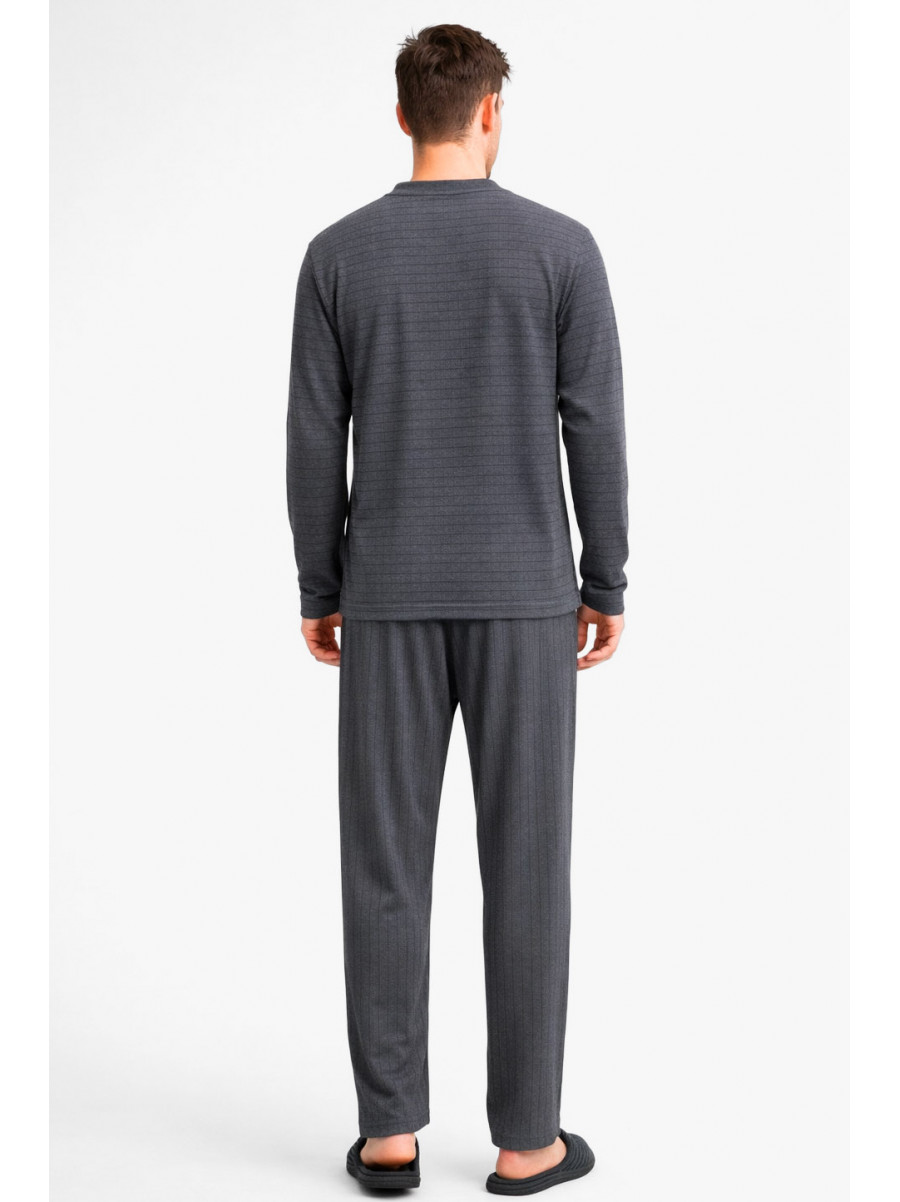 Пижама мужская тёмно-серого цвета с принтом 7515 212148C