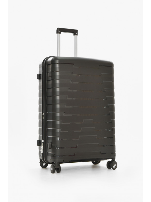 Чемодан дорожный на 4 колесах черного цвета 92л 212149C