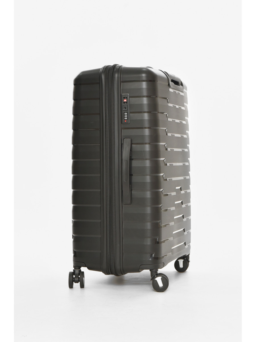 Чемодан дорожный на 4 колесах черного цвета 92л 212149C