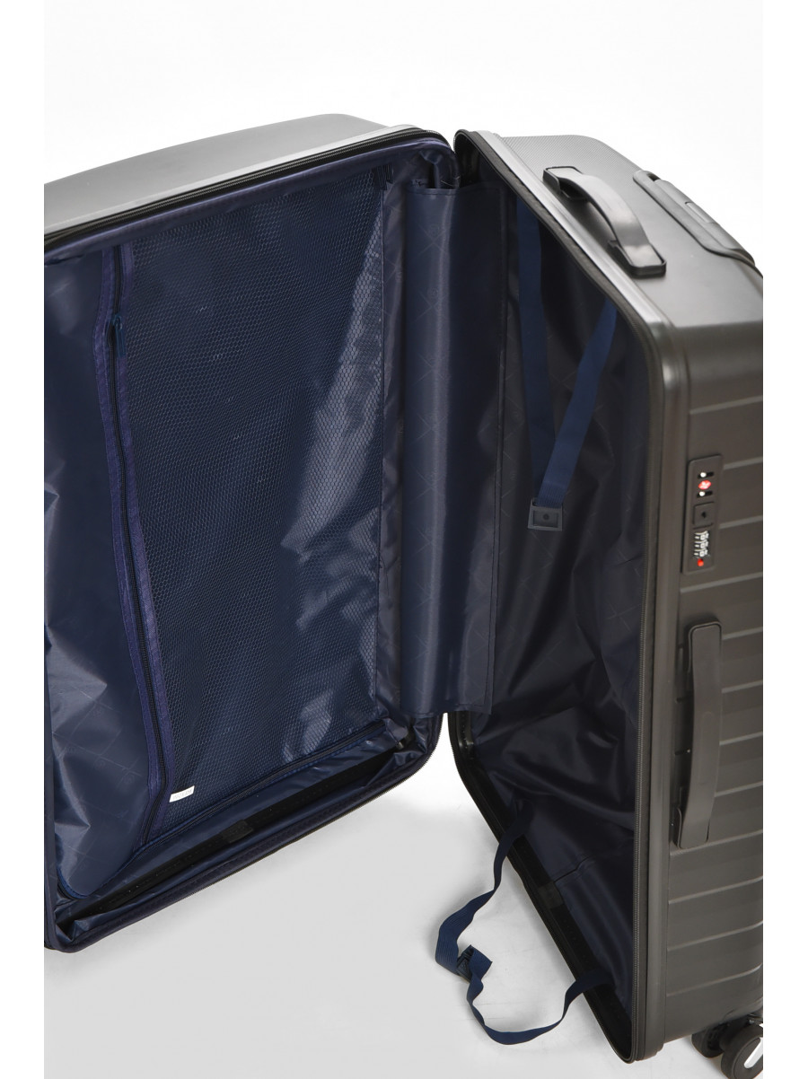 Чемодан дорожный на 4 колесах черного цвета 92л 212149C