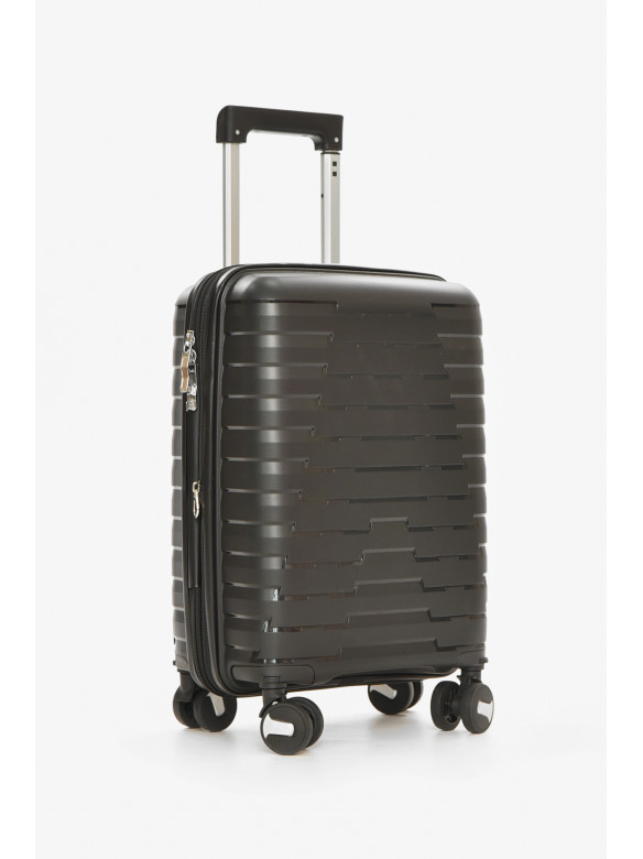 Чемодан дорожный на 4 колесах черного цвета 23л 212152C