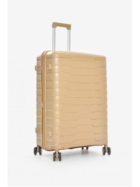 Валіза дорожня на 4 колесах бежевого кольору 92л 212153C
