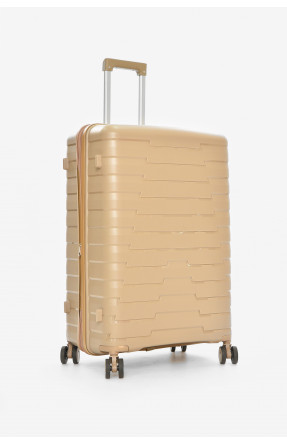 Чемодан дорожный на 4 колесах бежевого цвета 92л 212153C