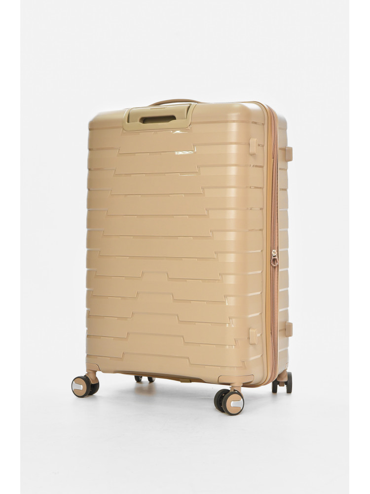 Чемодан дорожный на 4 колесах бежевого цвета 92л 212153C