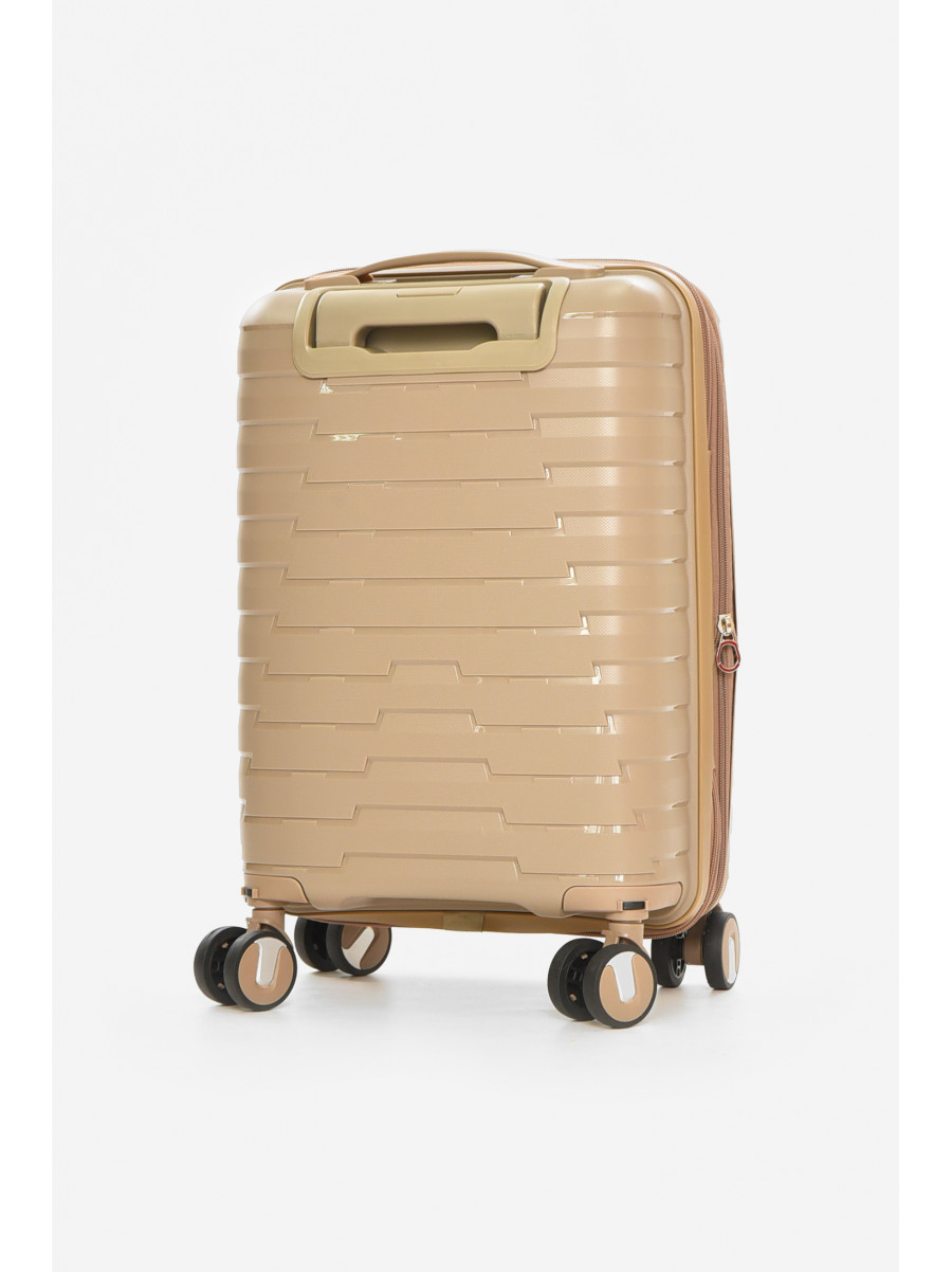 Чемодан дорожный на 4 колесах бежевого цвета 23л 212156C