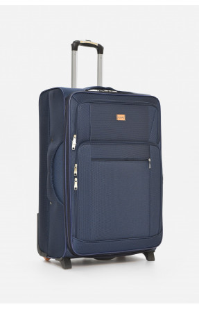 Чемодан дорожный на 2 колесах темно-синего цвета 100л 212157C