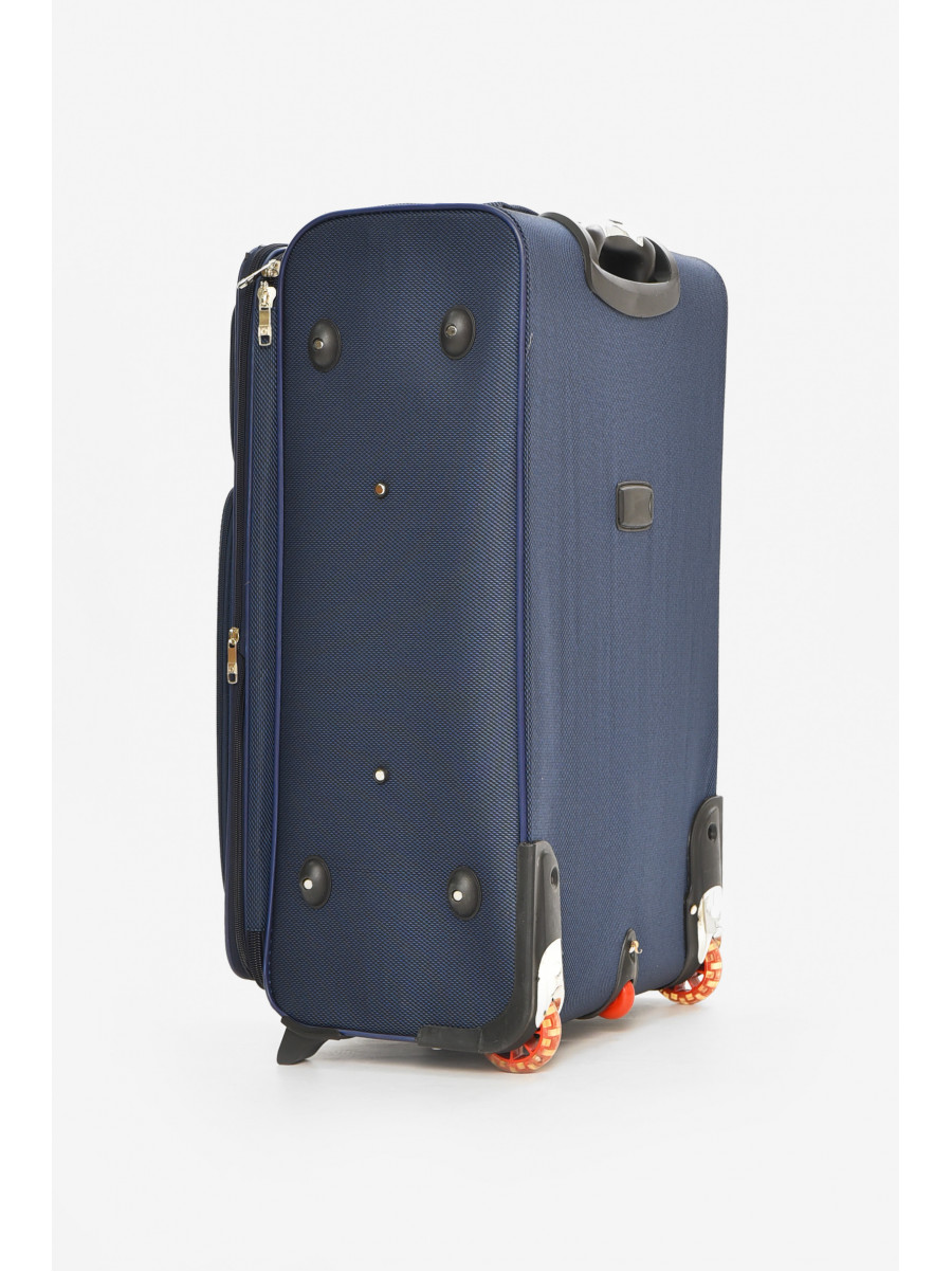 Чемодан дорожный на 2 колесах темно-синего цвета 100л 212157C