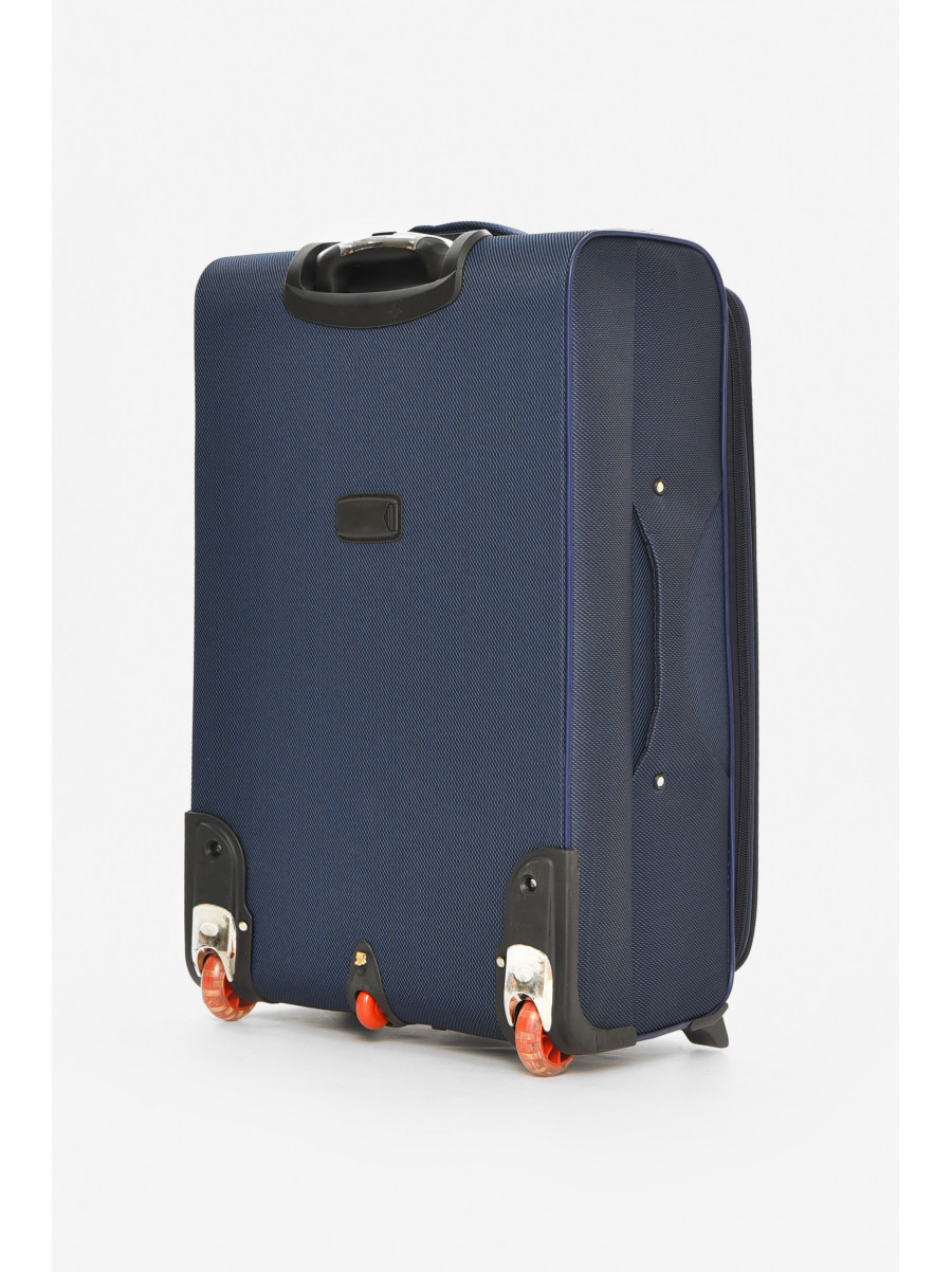 Чемодан дорожный на 2 колесах темно-синего цвета 100л 212157C