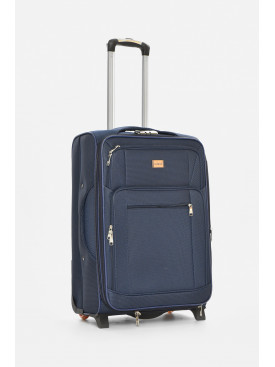 Чемодан дорожный на 2 колесах темно-синего цвета 60л 212158C