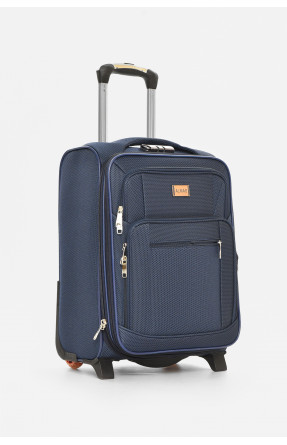 Чемодан дорожный на 2 колесах темно-синего цвета 34л 212159C