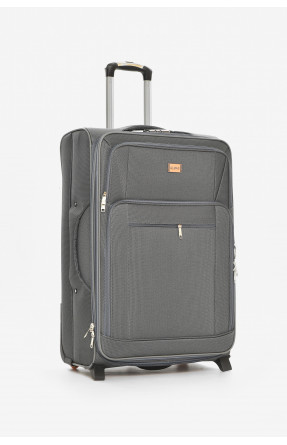 Чемодан дорожный на 2 колесах серого цвета 100л 212160C