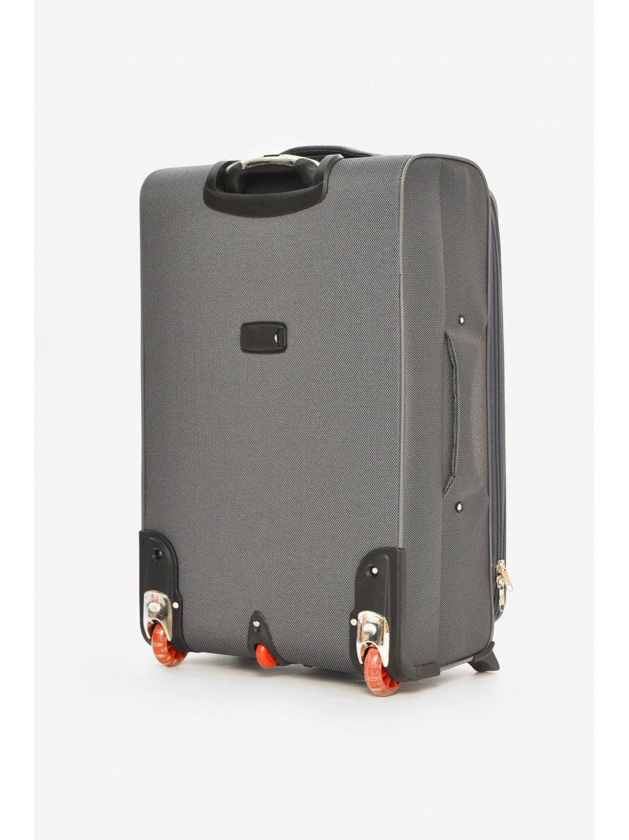 Чемодан дорожный на 2 колесах серого цвета 100л 212160C