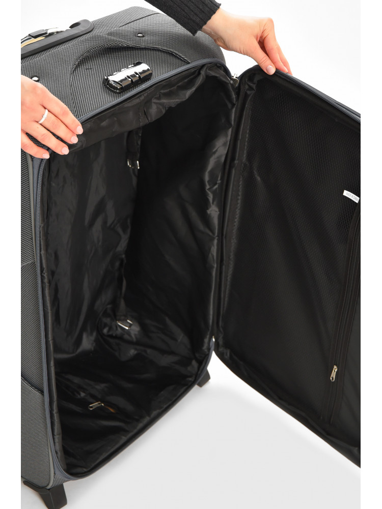 Чемодан дорожный на 2 колесах серого цвета 100л 212160C