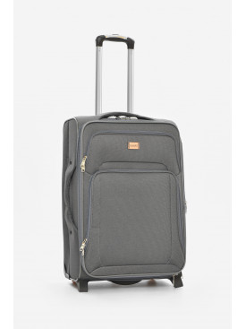 Чемодан дорожный на 2 колесах серого цвета 60л 212161C