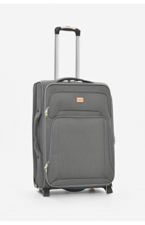 Чемодан дорожный на 2 колесах серого цвета 60л 212161C