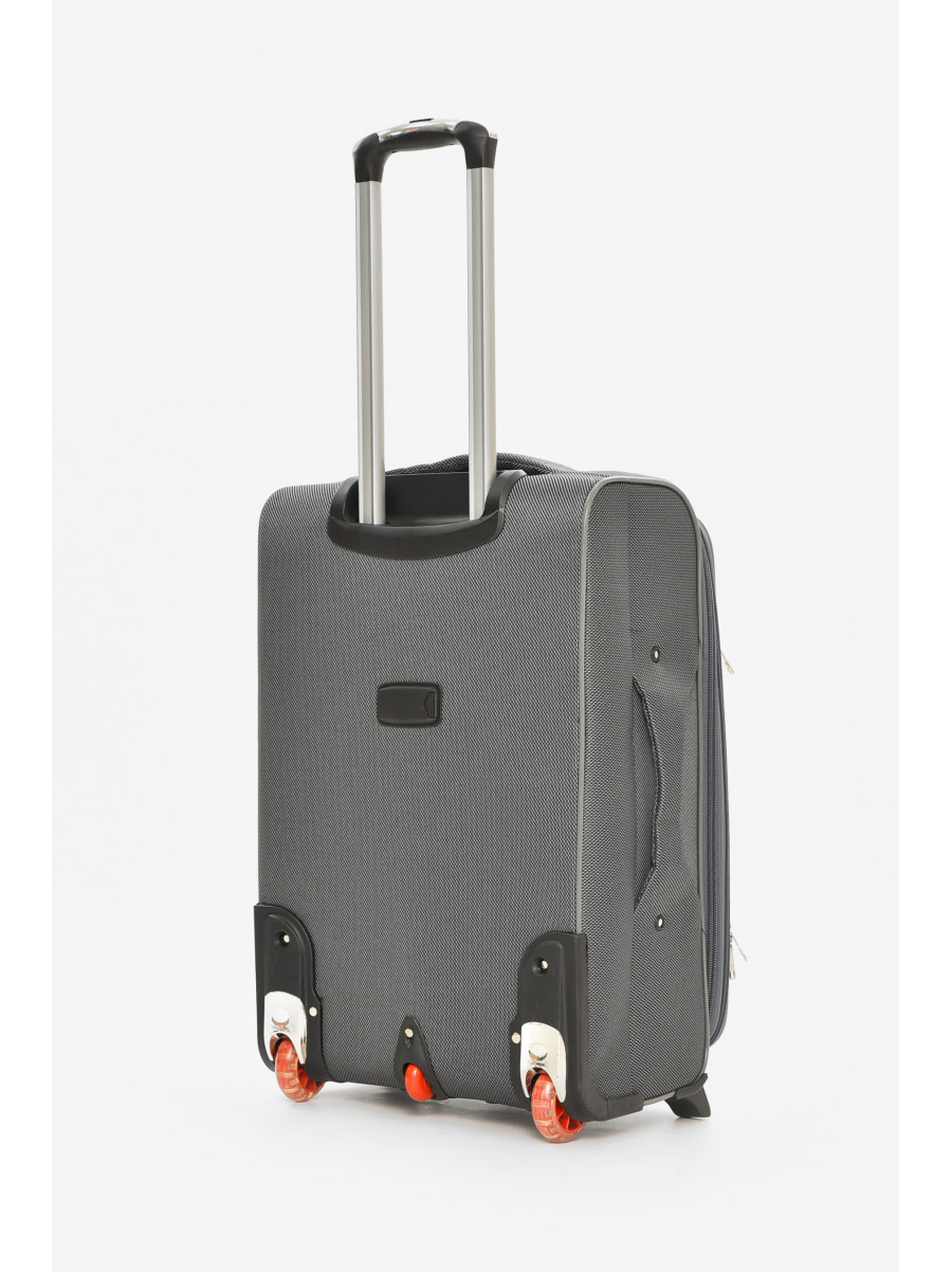 Чемодан дорожный на 2 колесах серого цвета 60л 212161C