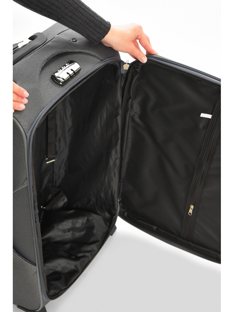 Чемодан дорожный на 2 колесах серого цвета 60л 212161C