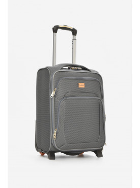Чемодан дорожный на 2 колесах серого цвета 34л 212162C