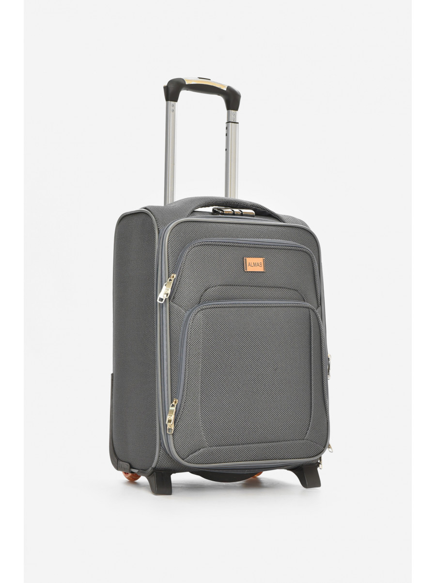 Чемодан дорожный на 2 колесах серого цвета 34л 212162C