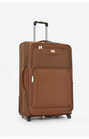 Чемодан дорожный на 2 колесах коричневого цвета 100л 212163C
