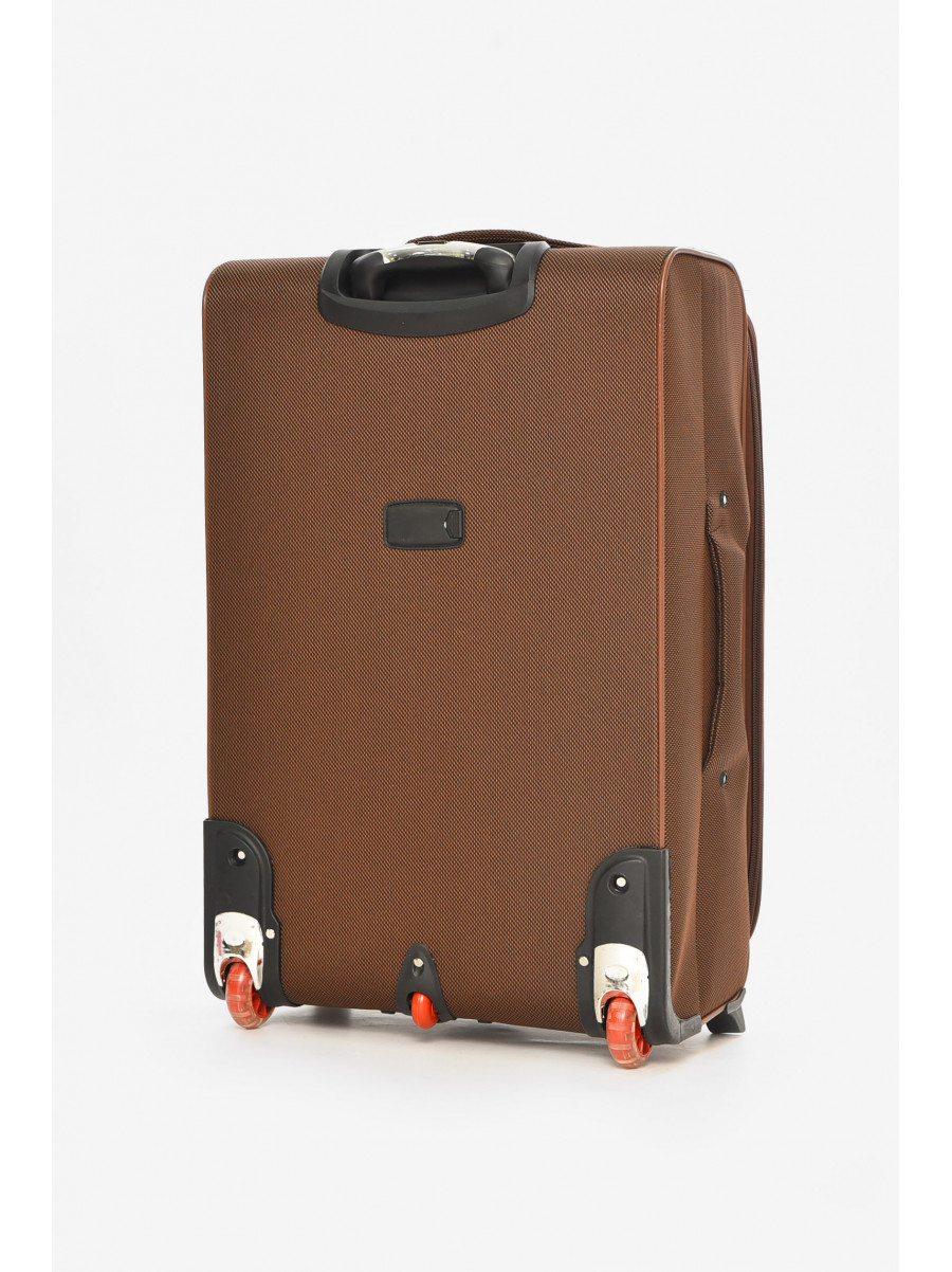 Чемодан дорожный на 2 колесах коричневого цвета 100л 212163C