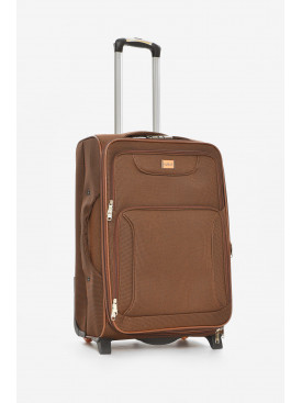 Чемодан дорожный на 2 колесах коричневого цвета 60л 212164C