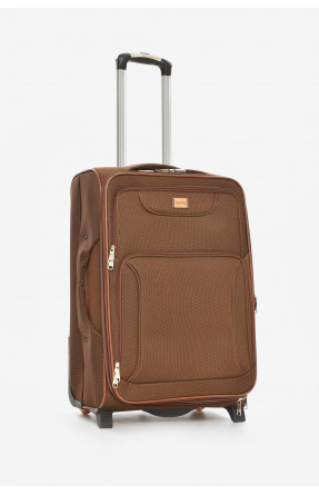 Чемодан дорожный на 2 колесах коричневого цвета 60л 212164C