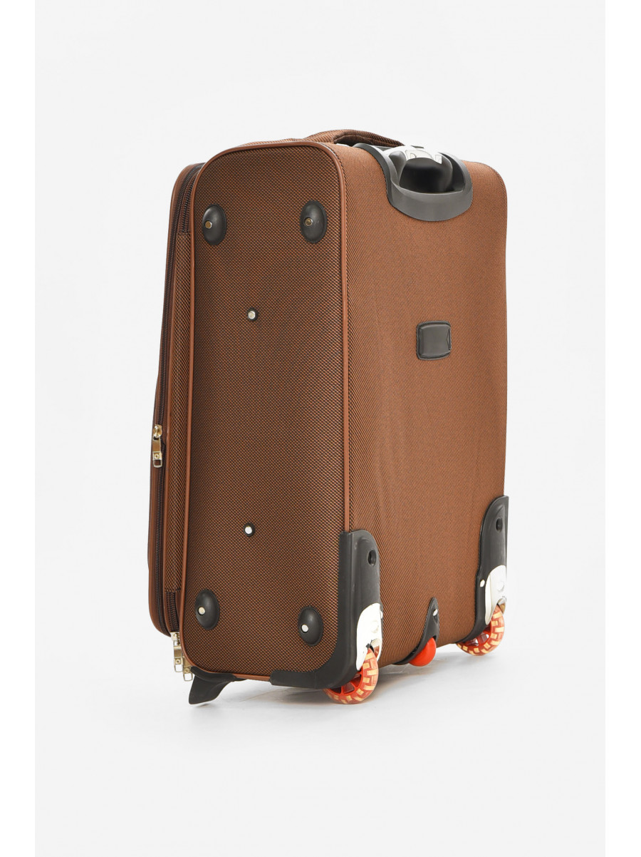 Чемодан дорожный на 2 колесах коричневого цвета 60л 212164C