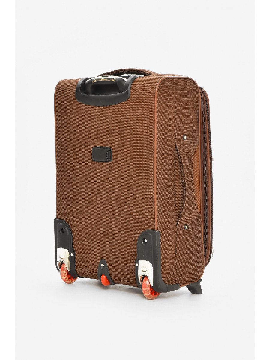 Чемодан дорожный на 2 колесах коричневого цвета 60л 212164C