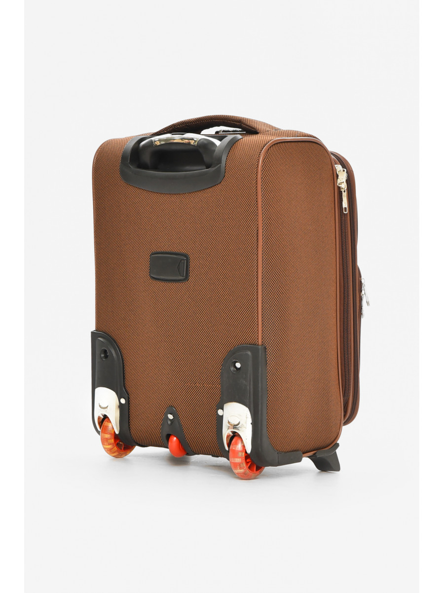 Чемодан дорожный на 2 колесах коричневого цвета 34л 212165C