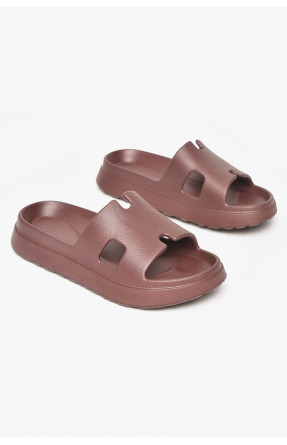 Шлепанцы пена женские шоколадного цвета 145 212168C
